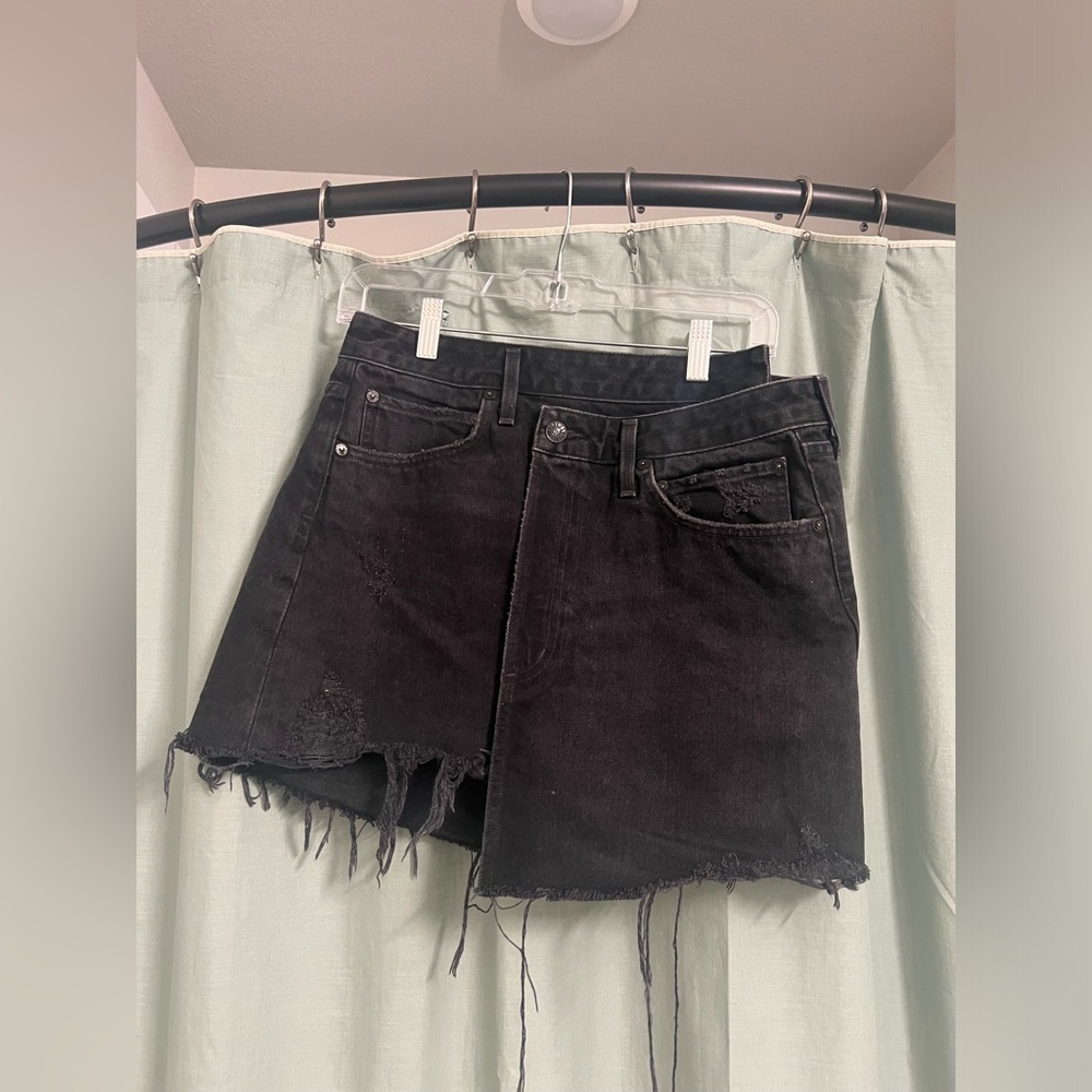 AGOLDE SIZE 28 WOMENS BLACK DENIM SKIRT